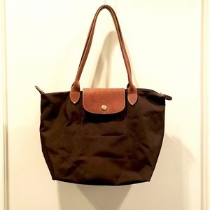 LONGCHAMP  Le Pilage Medium Shoulder Brown Tote